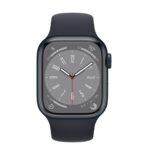Apple Watch Series 8 LTE 41 мм (алюминиевый корпус, полуночный/полуночный, спортивный силиконовый ремешок) — изображение 2